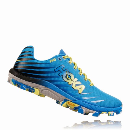 Hoka One One EVO JAWZ Track Running Shoes For Men India Blue IN-3719